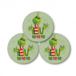 Nyomtatott fa tábla - Grincs "HO HO HO" 3db/cs