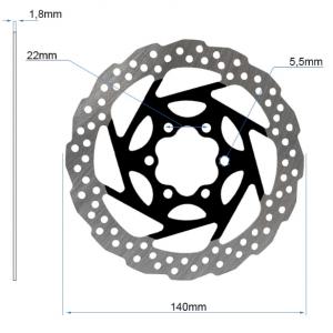 Kukirin G2 Féktárcsa 140mm UTÁNGYÁRTOTT EW