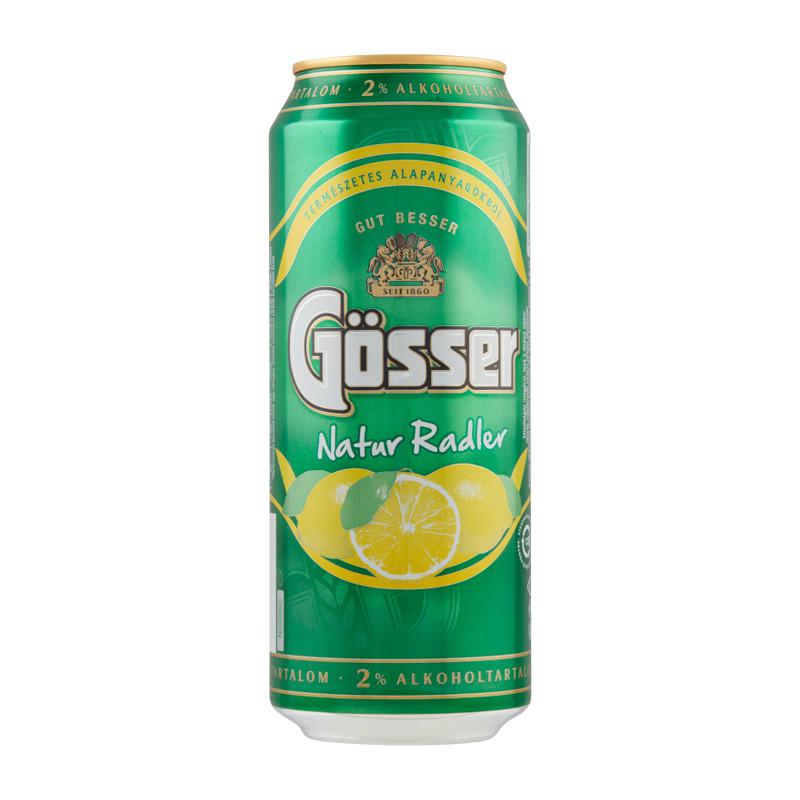 GÖSSER NATUR ZITRONE CITROMOS DOBOZOS SÖR 0,5L