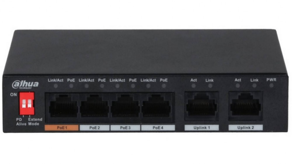 Dahua 6 port Gigabit menedzselhető POE switch (CS4006-4GT-60)