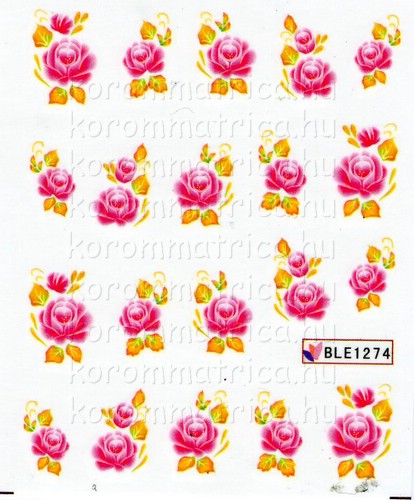 Akril hatású virág körömmatrica (ble1274)