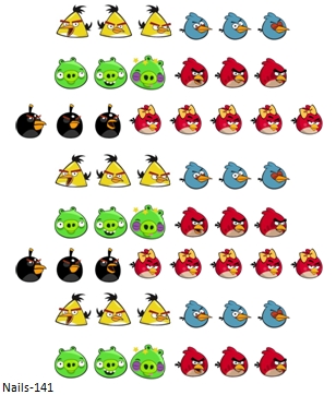 Angry Birds körömmatrica Nails-141