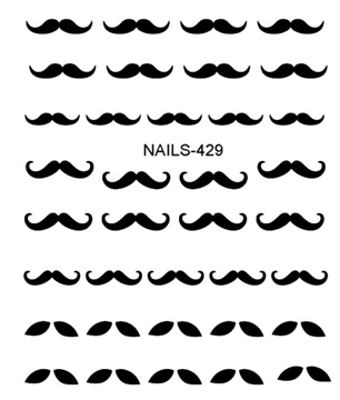 Bajusz körömmatrica Nails-429