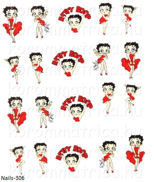 Betty Boop körömmatrica Nails-306