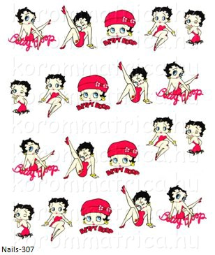 Betty Boop körömmatrica Nails-307