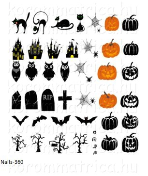 Halloween körömmatrica Nails-360