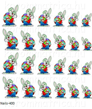 Húsvéti nyuszi körömmatrica Nails-400