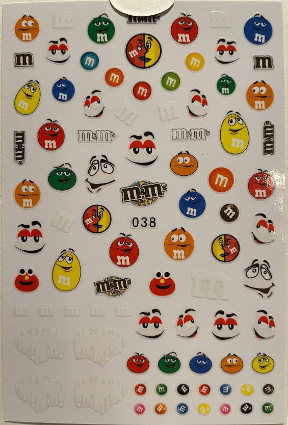 M&m's körömmatrica 038