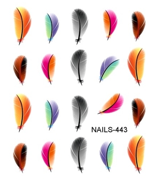 Madártoll körömmatrica Nails-443