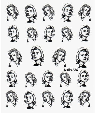 Marilyn Monroe körömmatrica Nails-587