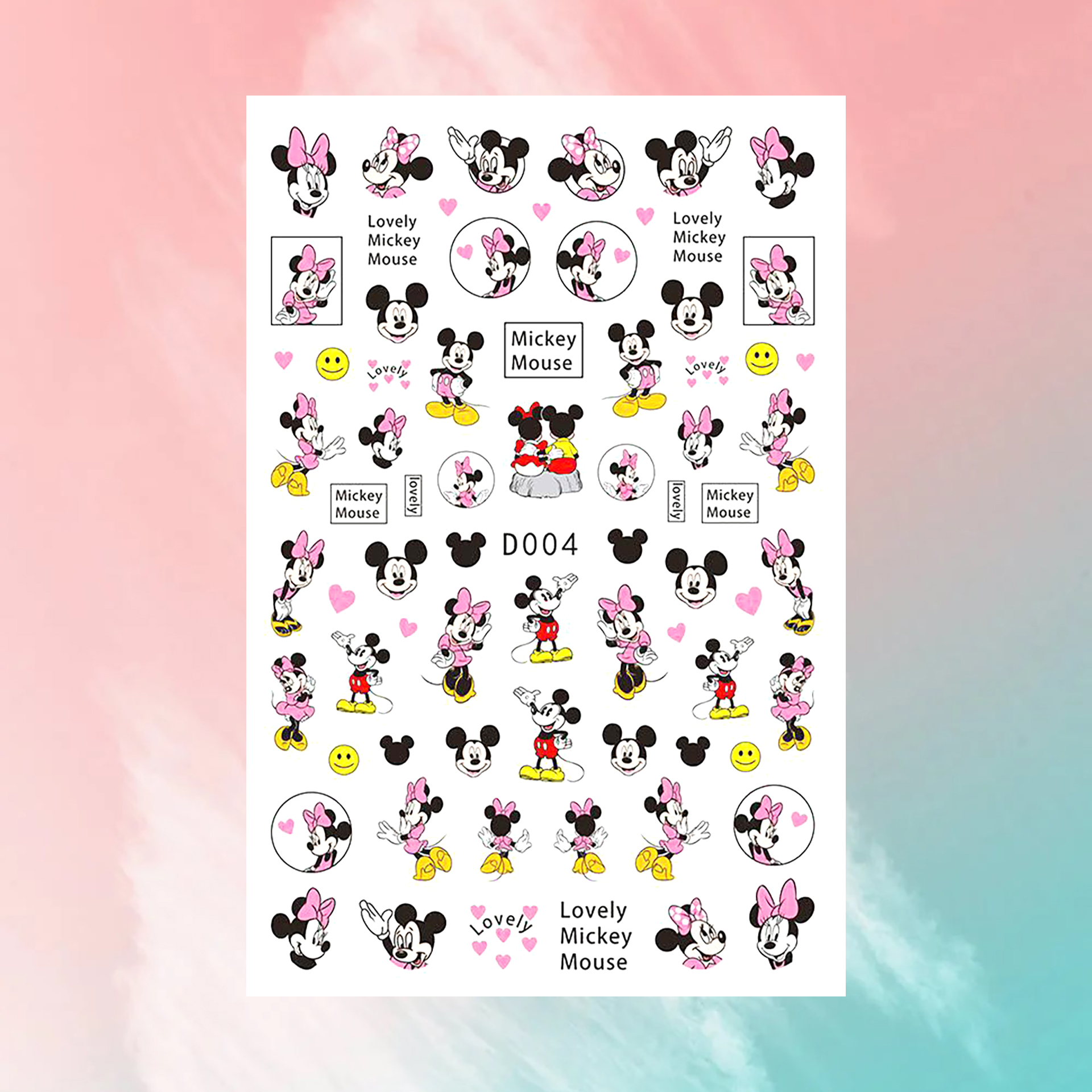 Mickey, Minnie körömmatrica D004