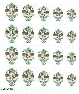 Népi motívumos körömmatrica Nails-320