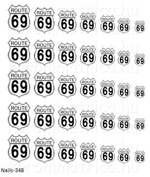 Route 69 körömmatrica