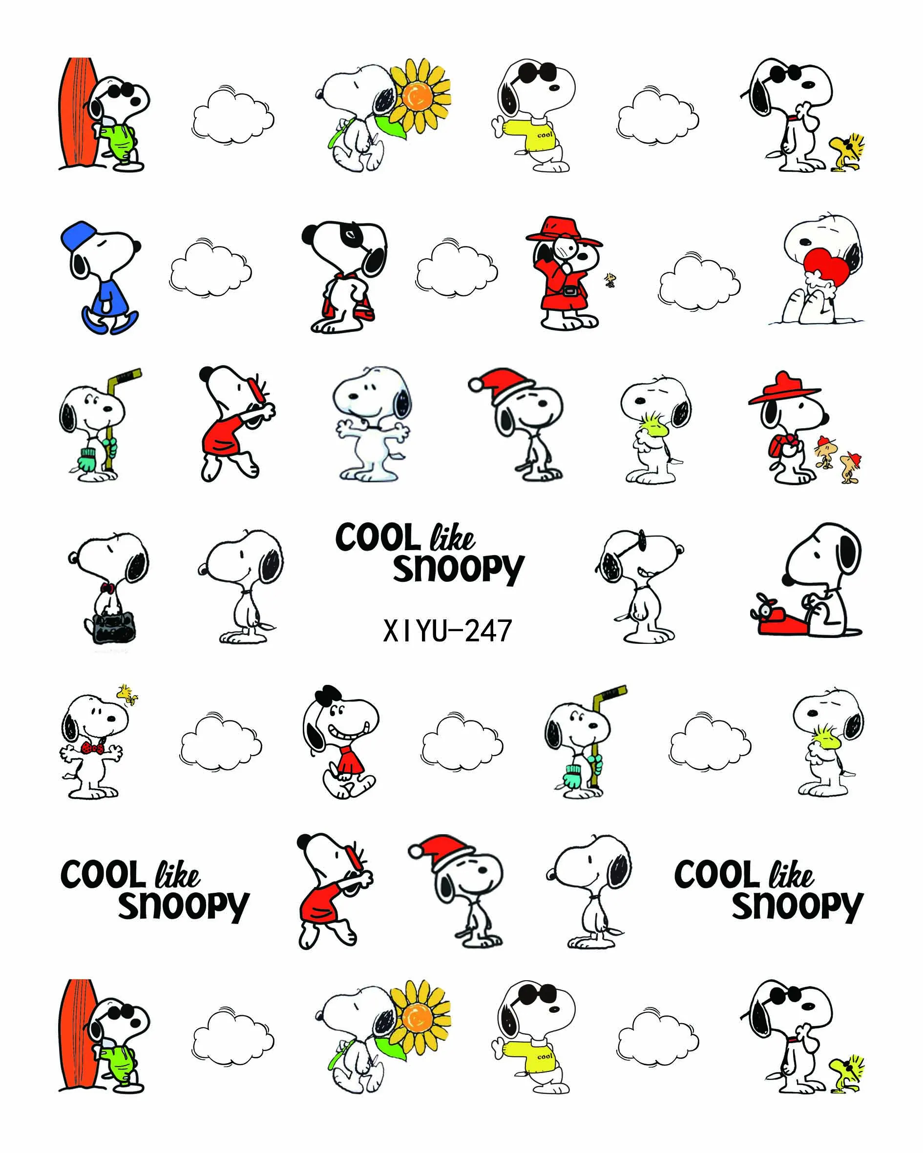 Snoopy körömmatrica XIYU-247