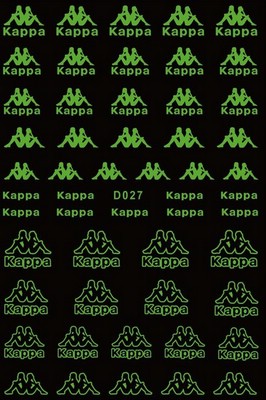 Sötétben világító, fluoreszkáló körömmatrica Kappa D027