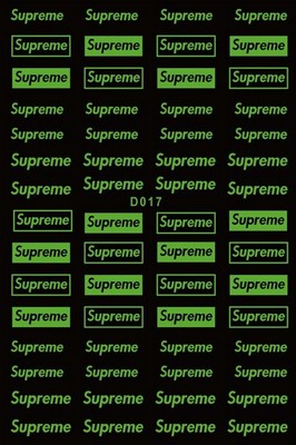 Sötétben világító, fluoreszkáló körömmatrica Supreme D017