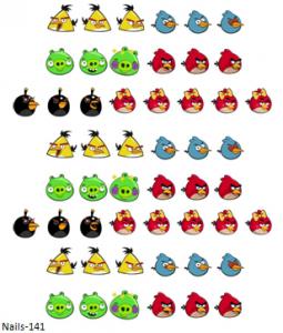 Angry Birds körömmatrica Nails-141