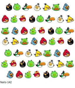 Angry Birds körömmatrica Nails-142