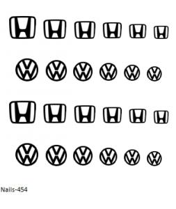 Autójelek - Honda, Volkswagen körömmatrica Nails-454