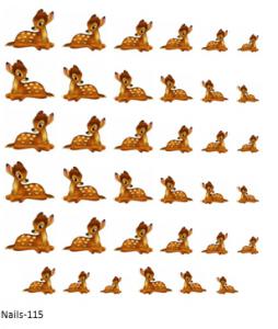 Bambi körömmatrica Nails-115