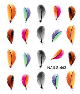 Madártoll körömmatrica Nails-443