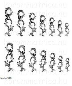 Népi motívum körömmatrica Nails-310