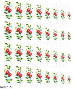 Virág minta körömmatrica