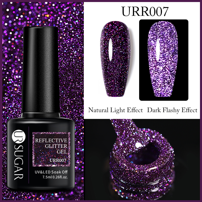 UR Sugar Reflective Glitter gél lakk URR007