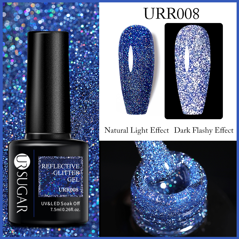 UR Sugar Reflective Glitter gél lakk URR008