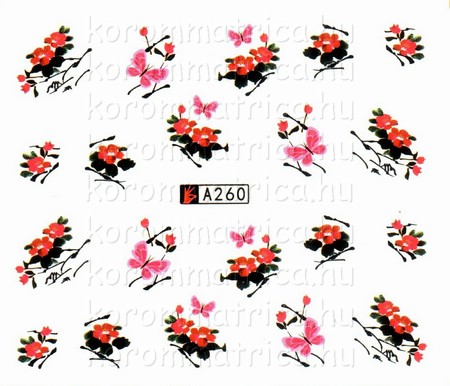 Virág körömmatrica (a260)