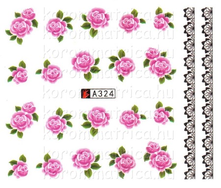 Virág körömmatrica (a324)