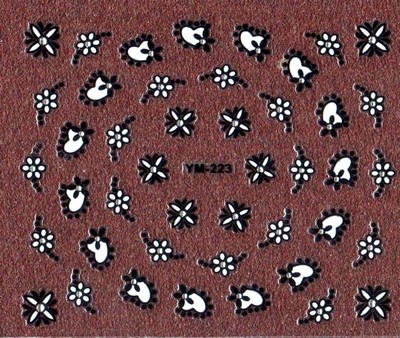 Virág Körömmatrica YM223