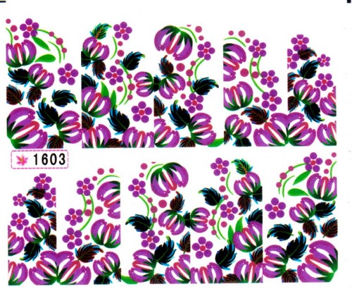 Virág minta körömmatrica L1603