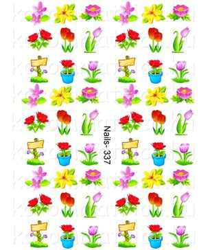 Virágok körömmatrica Nails-337