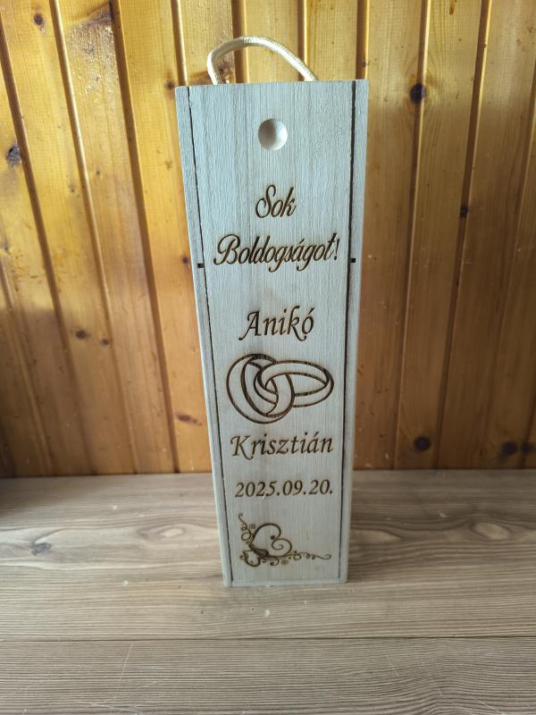 Esküvői borosdoboz