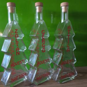 Egyedi adventi pálinkás üveg 0.5L