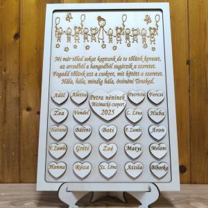 Egyedi fa emléktábla