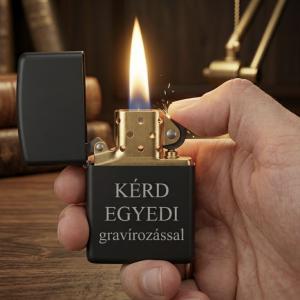 Egyedi Fém Benzines Öngyújtó - fekete