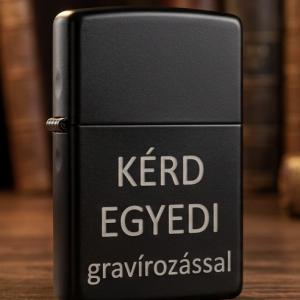 Egyedi Fém Benzines Öngyújtó - fekete