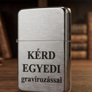 Egyedi Fém Benzines Öngyújtó - szürke