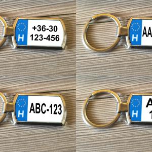 Egyedi fém rendszám kulcstartó