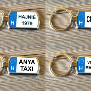 Egyedi fém rendszám kulcstartó