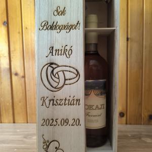 Esküvői borosdoboz