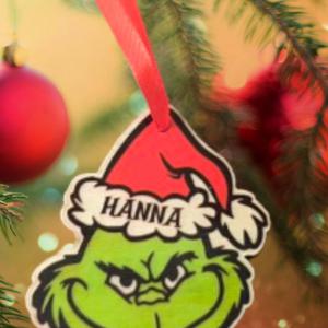 Névre szóló Grinch karácsonyfadísz