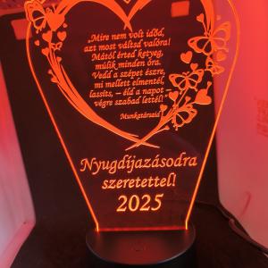 Pillangós szív LED lámpa