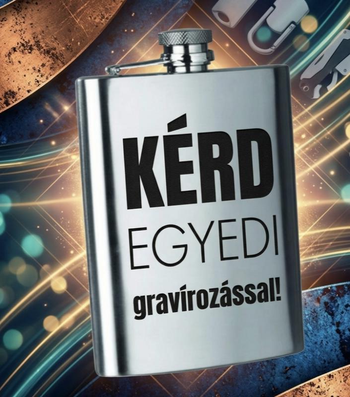 Gravírozott egyedi laposüveg flaska