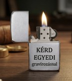 Egyedi Fém Benzines Öngyújtó - szürke