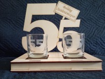 Évszámos pálinkás pohár szett