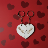 Yin Yang szív páros kulcstartó