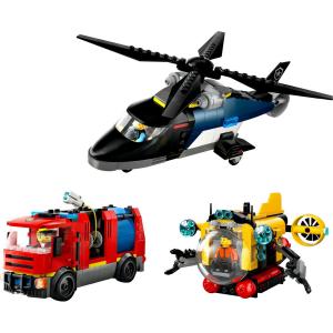 LEGO® City - Helikopter, tűzoltóautó és tengeralattjáró egy csomagban | #60462